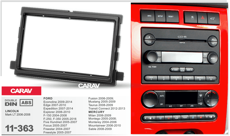 Миниатюра продукта CARAV 11-363 - переходная рамка для установки автомагнитолы