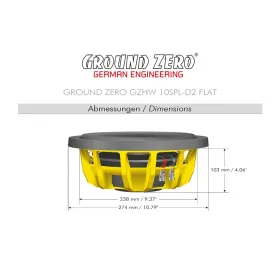 Изображение продукта Ground Zero GZHW 10SPL-D2 FLAT - сабвуферный динамик - 8