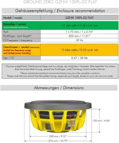 Изображение продукта Ground Zero GZHW 10SPL-D2 FLAT - сабвуферный динамик - 9