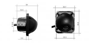 Изображение продукта PROLOGY RVC-110 - камера заднего вида универсальная, врезная - 3